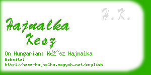 hajnalka kesz business card